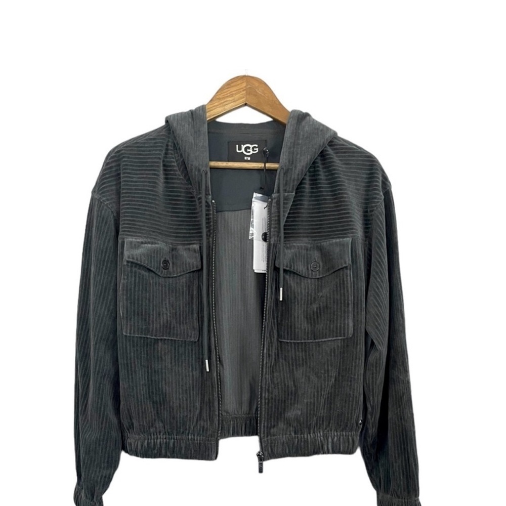 UGG Womens Julissa Bomber Jacket Ink Black Size Large $128 NWT